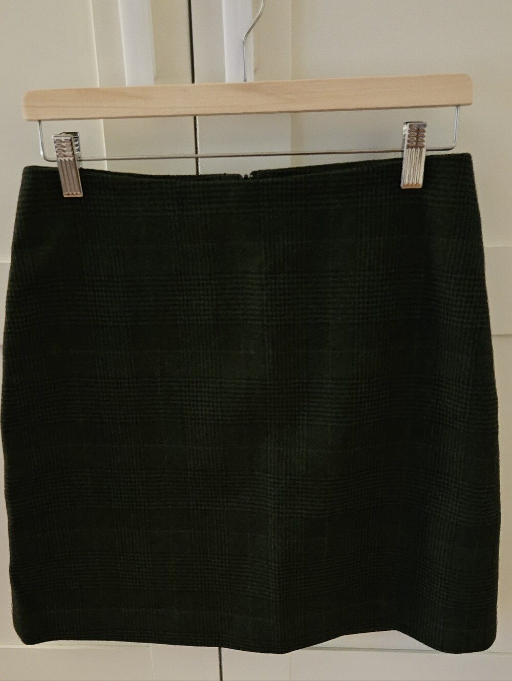 Simons Dark Green Plaid Mini Skirt